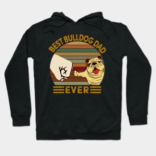 Best Bulldog Dad Ever Vintage Hoodie